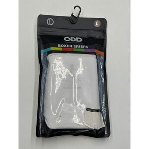 ODD Premium Underwear White Boxer Briefs Size L 36-38 Men's‎ New